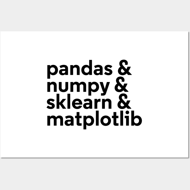 pandas and numpy and sklearn and matplotlib Wall Art by alissawang